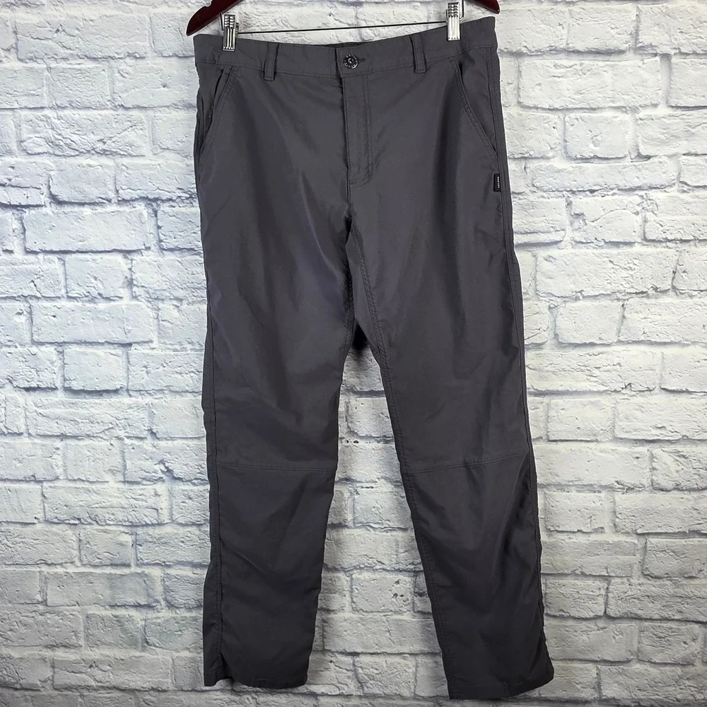 Oakley Men Regular Fit Outdoor Nylon Stretch Hiking Pants Charcoal Gray Sz 34X30